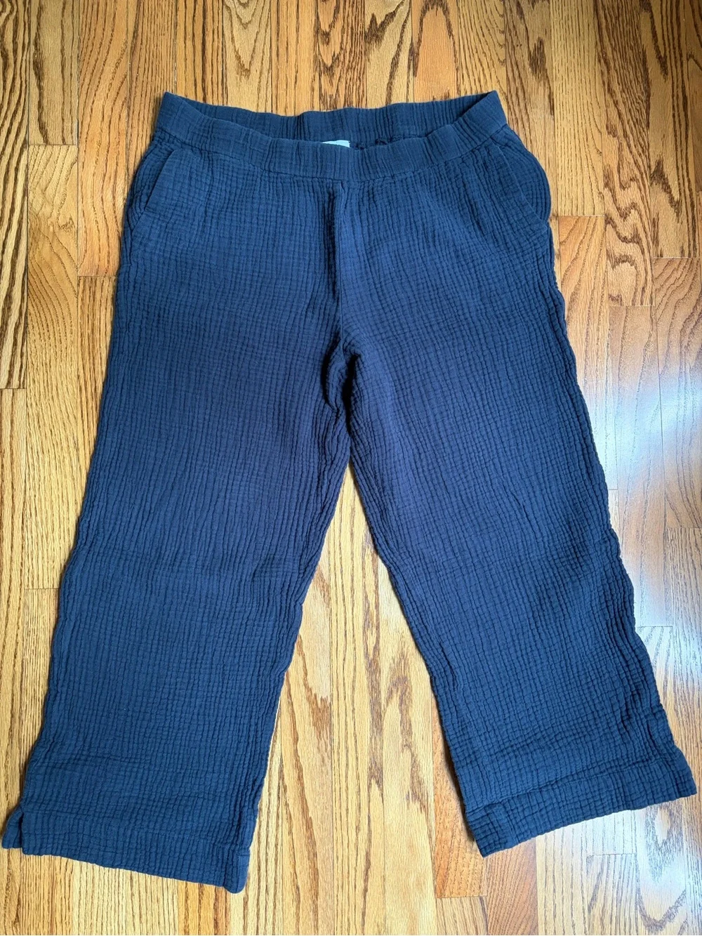 J. Jill Navy Blue Women’s Casual Guaze Capris - Picture 1 of 5